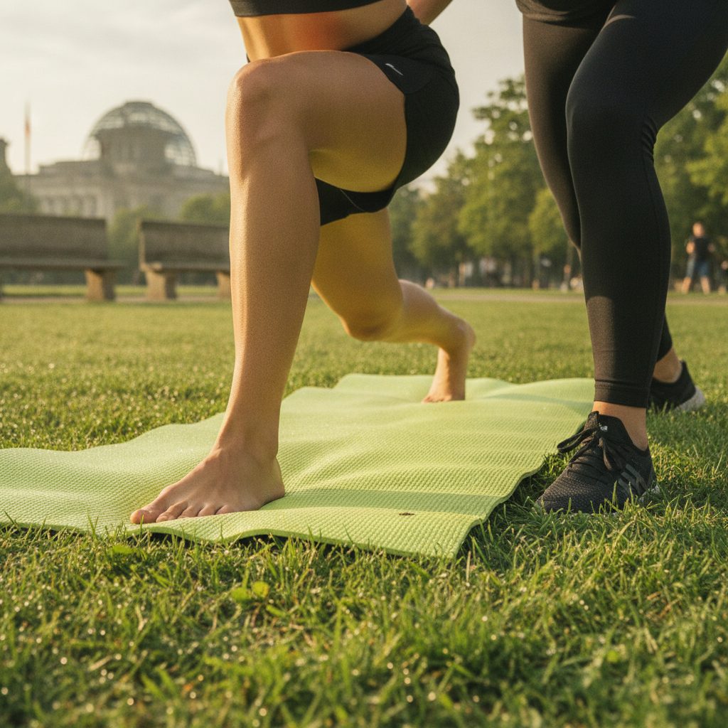Personal Training Berlin – Stimmungsbild Stretching-Übung im Park