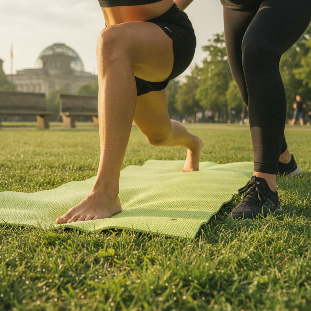Personal Training Berlin – Stimmungsbild Stretching-Übung im Park